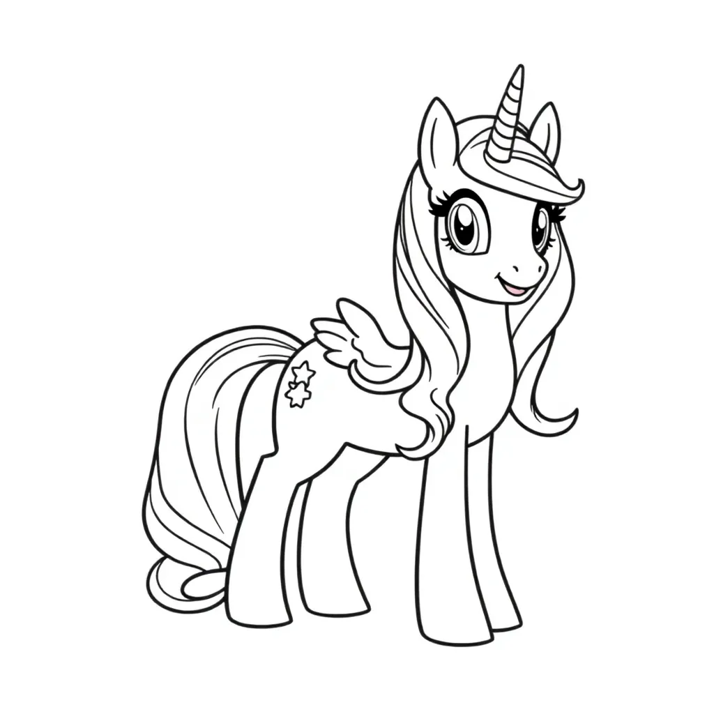 My Little Pony Eenhoorn Magisch Fantasie coloring page for children