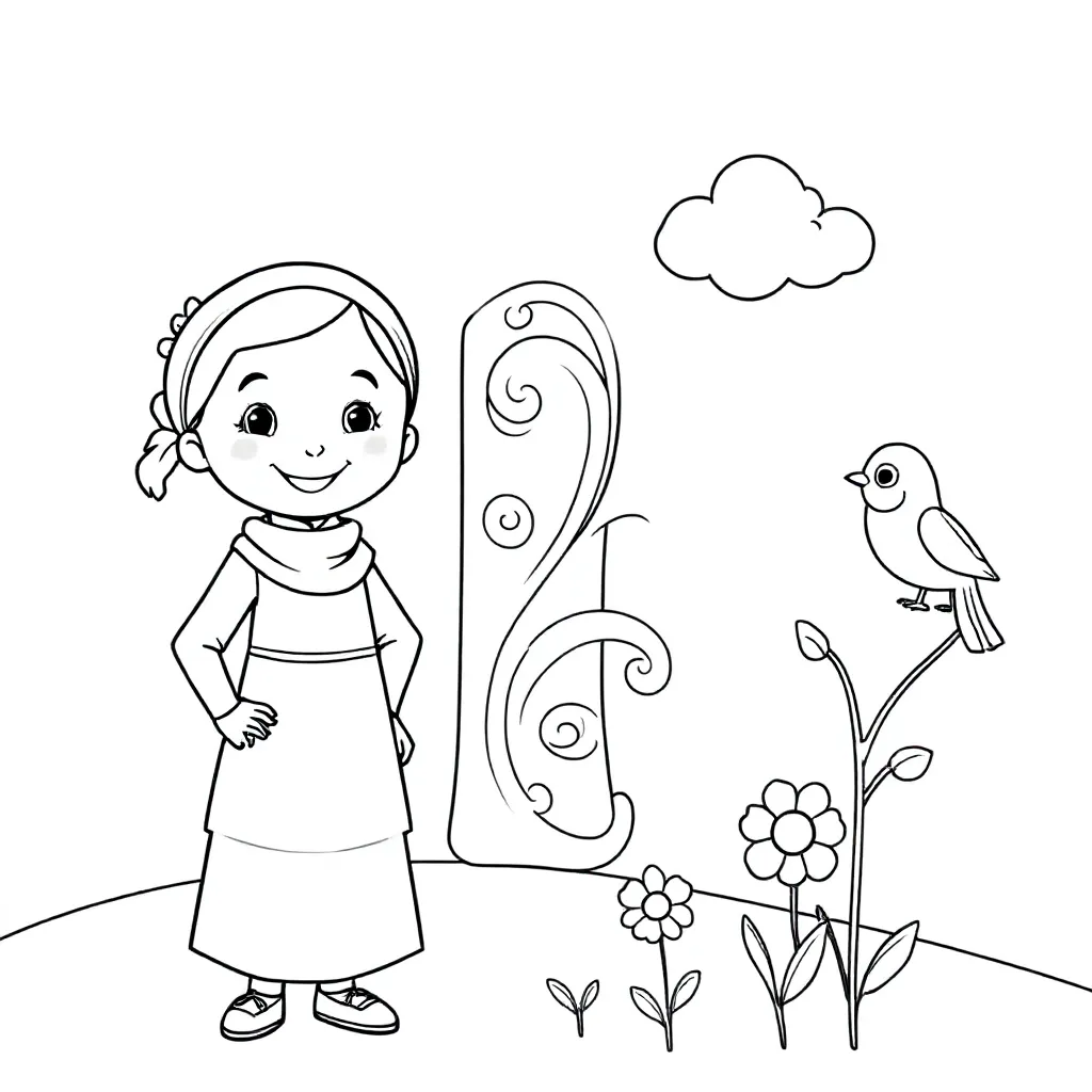 naam hafsa kleurplaat voor kinderen