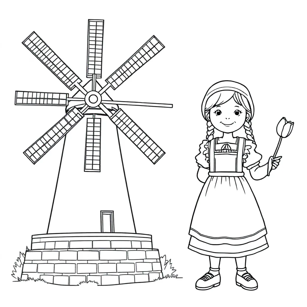 Nederland coloring page for children