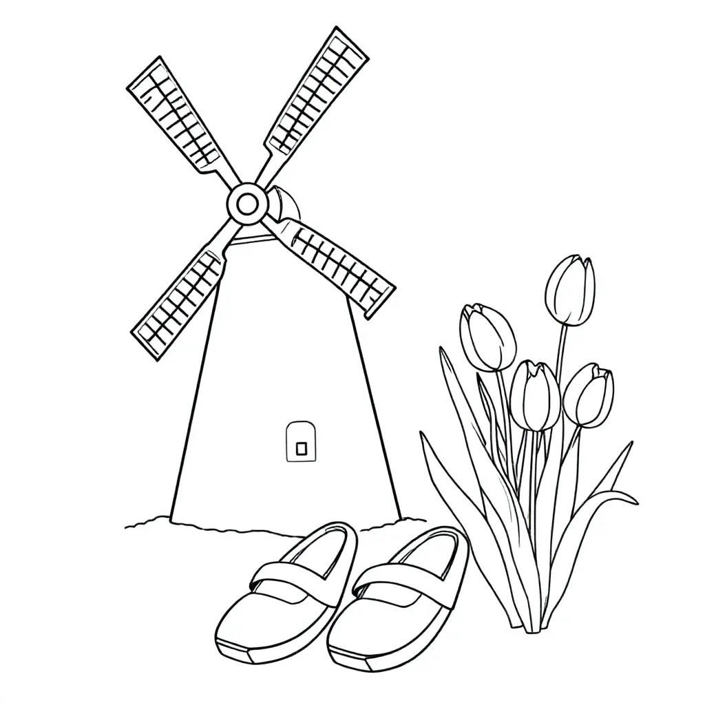 Nederland coloring page for children