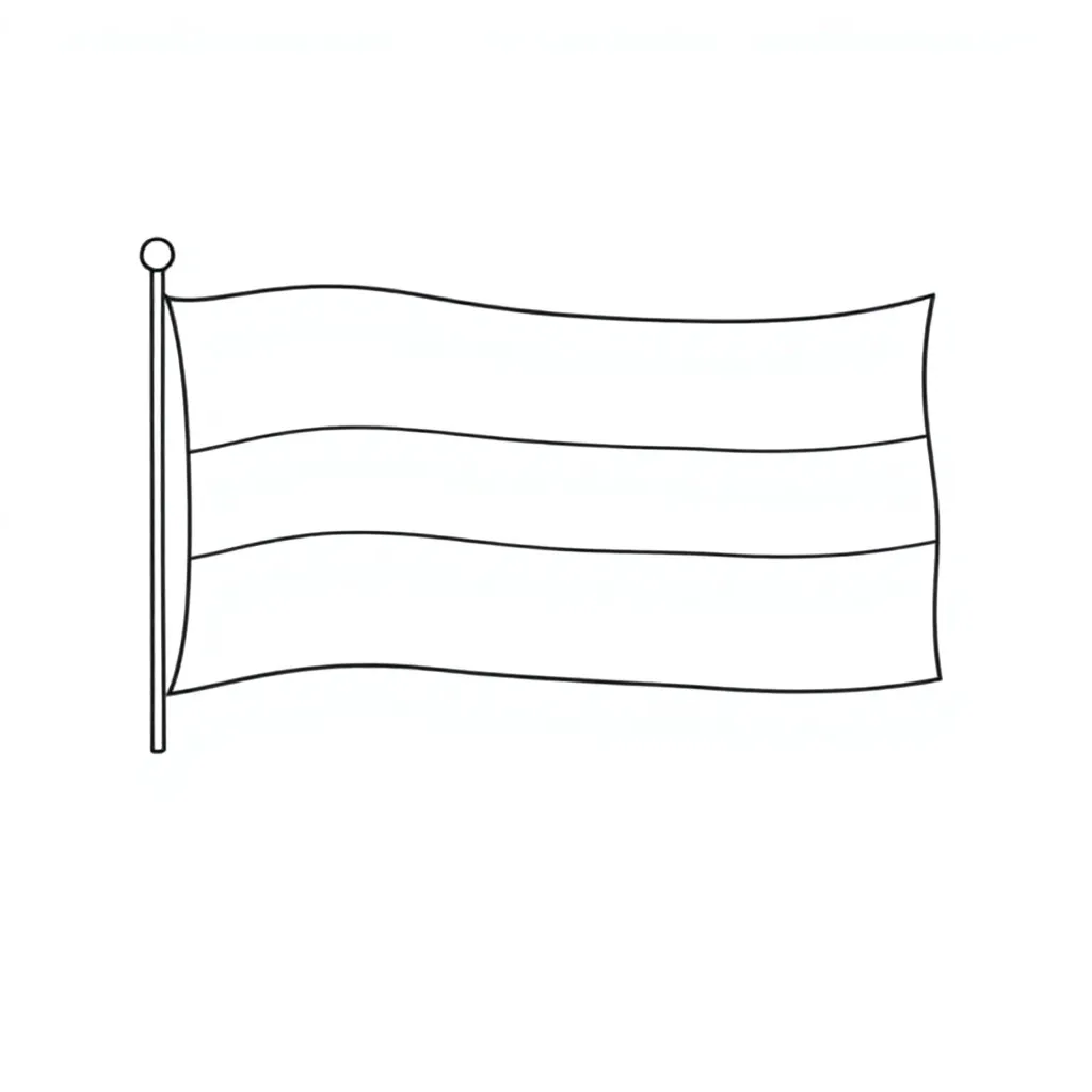 Nederlandse Vlag coloring page for children