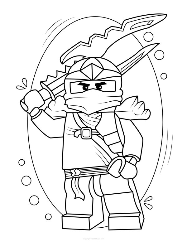 Ninjago bereit zum Angriff coloring page for children