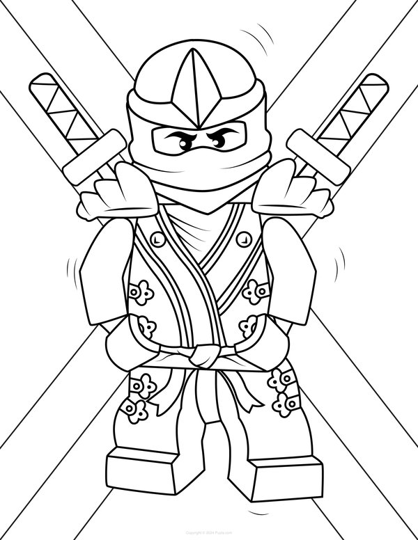 Ninjago Cool Character coloring page for children