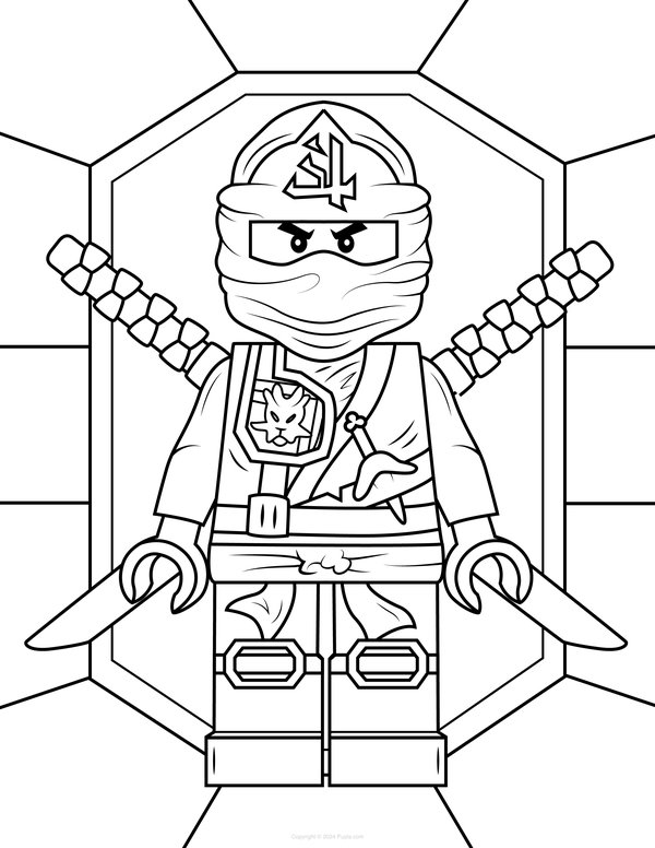 Ninjago Espada Doble coloring page for children