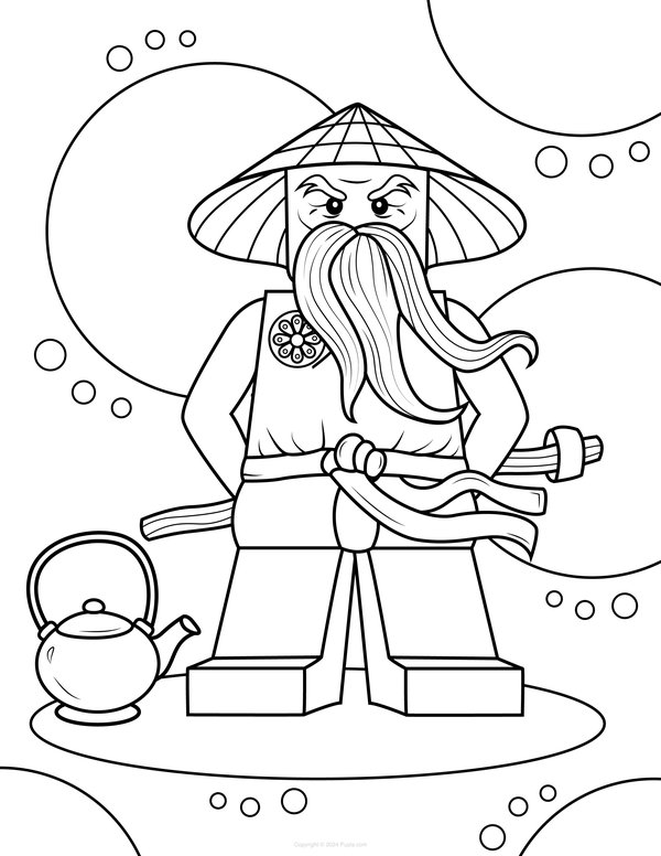 Ninjago Sensei Wu coloring page for children