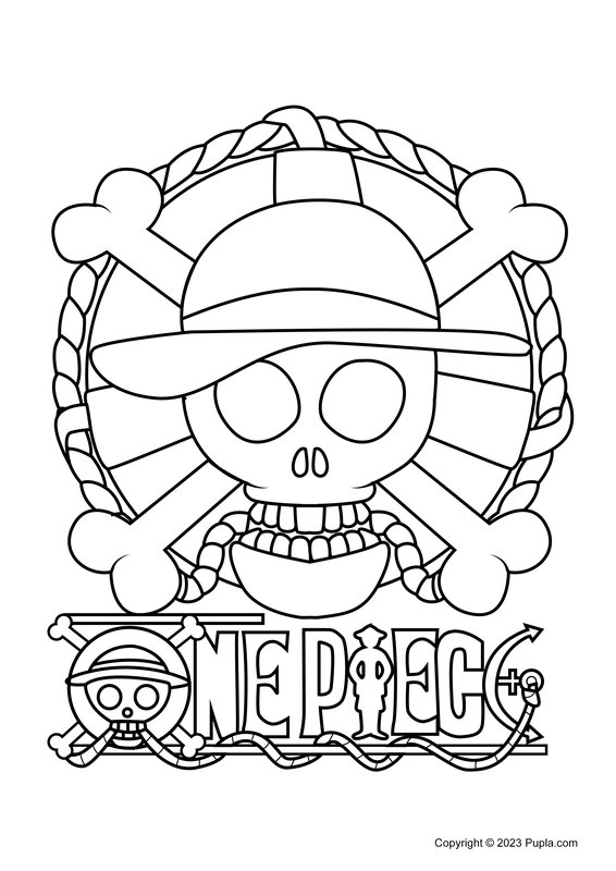 One Piece Logo coloring page for children
