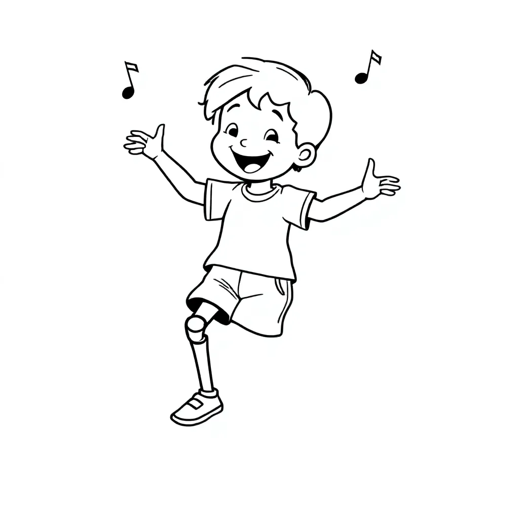orthopedie, dans, kind coloring page for children