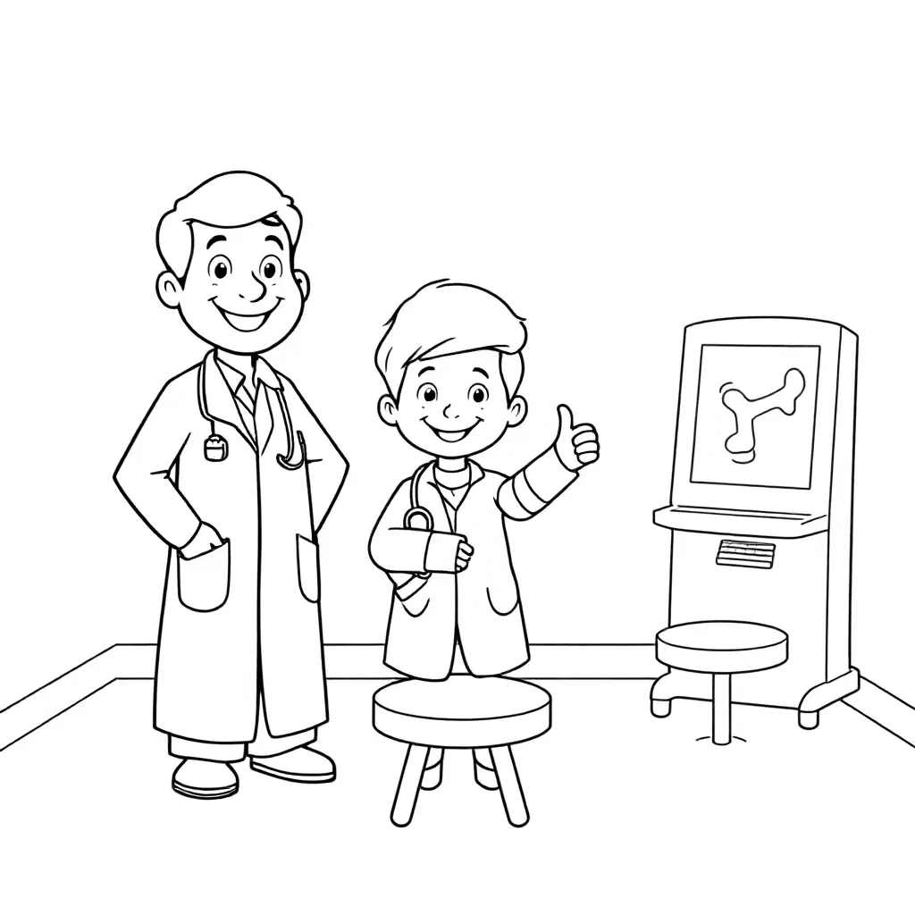 Orthopedie coloring page for children