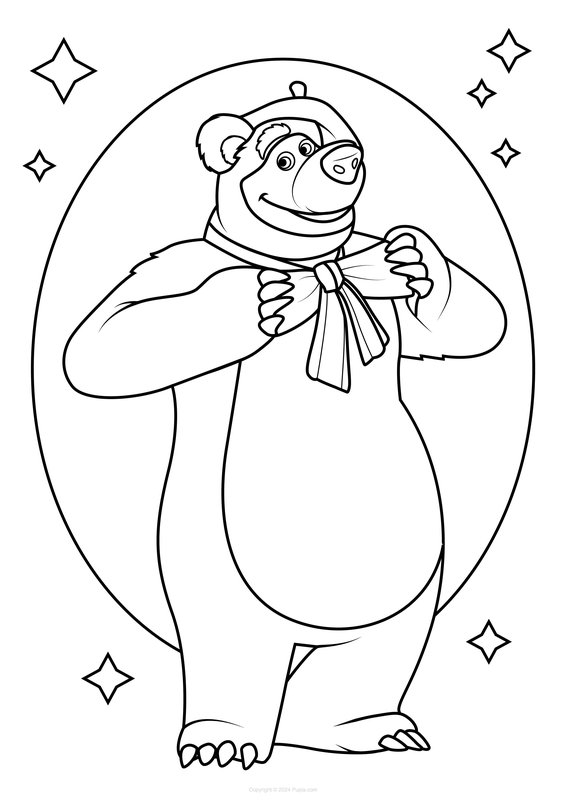 Oso Disfrazado coloring page for children