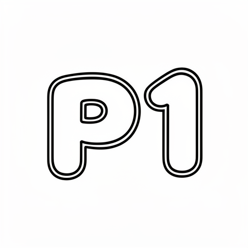 P1 kleurplaat voor kinderen