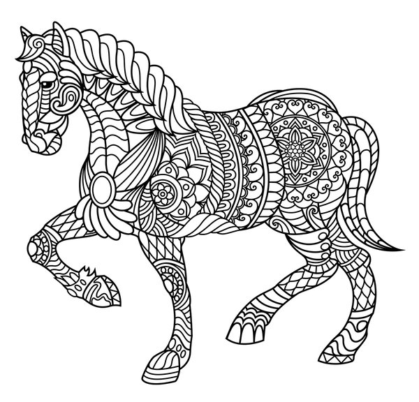 Detailed Horse Coloring Page