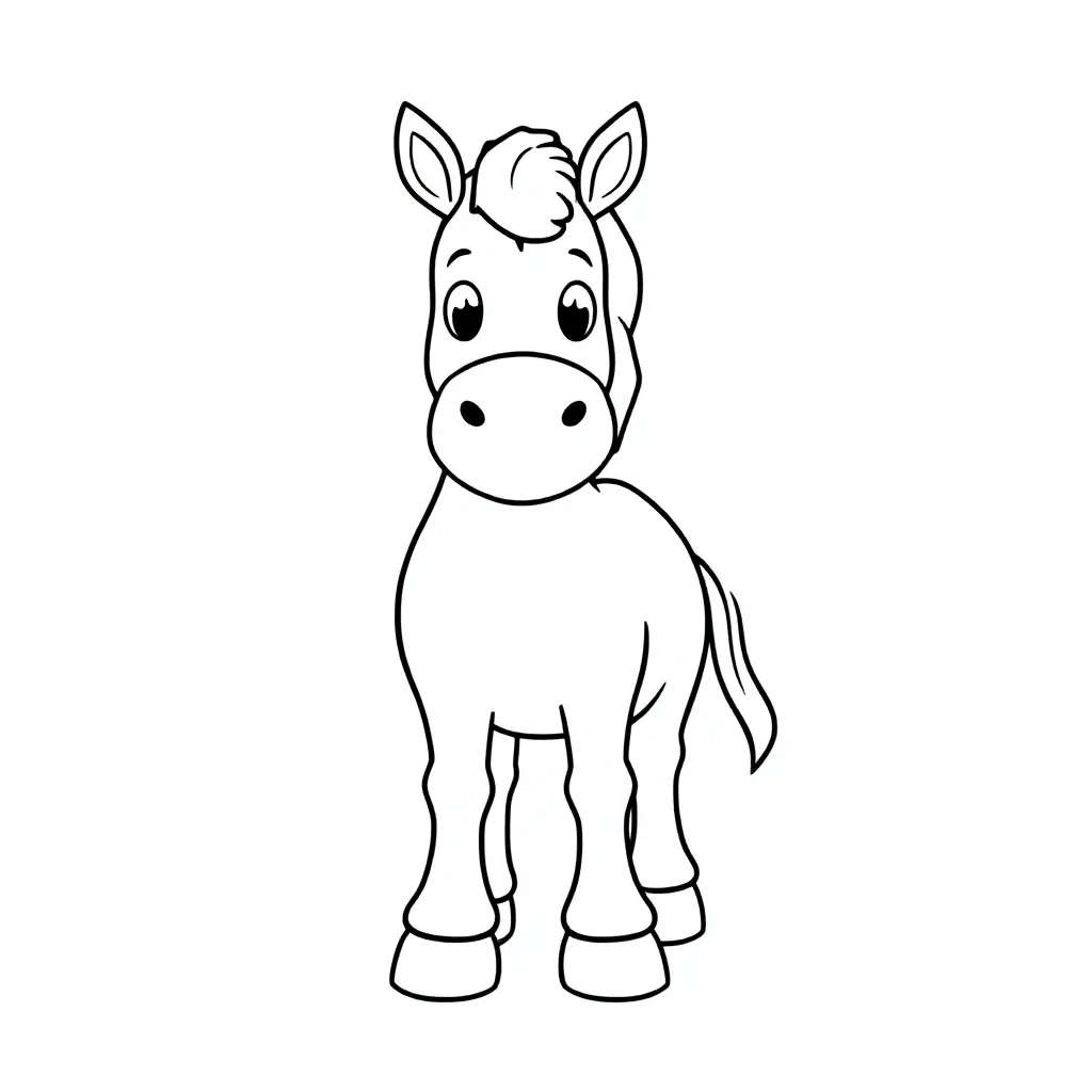 paard kleurplaat voor kinderen