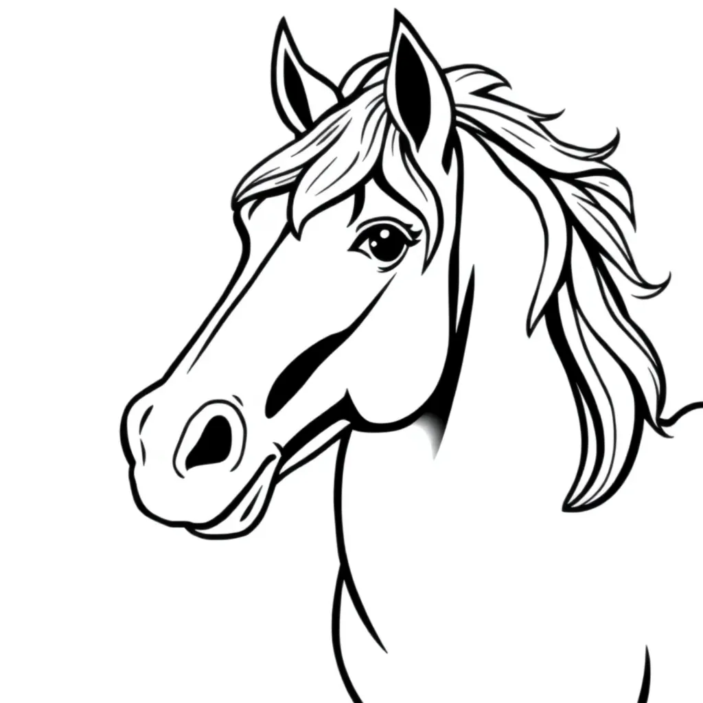 Paard Veulen Boerderij Creatief Tekenen coloring page for children