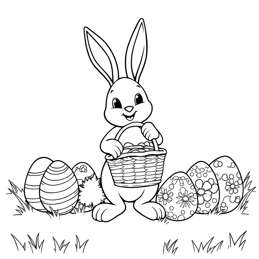 Paaseieren coloring page for children