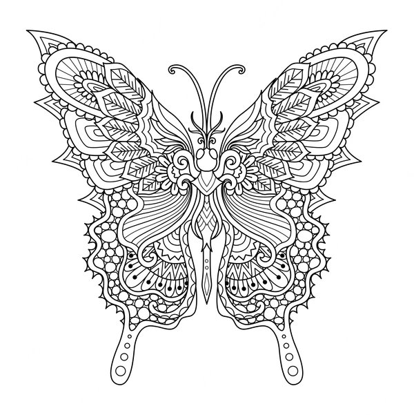 Papillon Detaille coloring page for children
