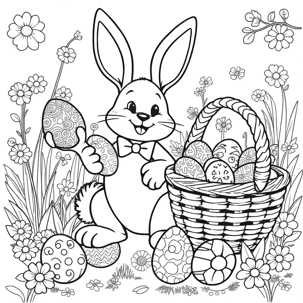 pasen kleurplaat voor kinderen