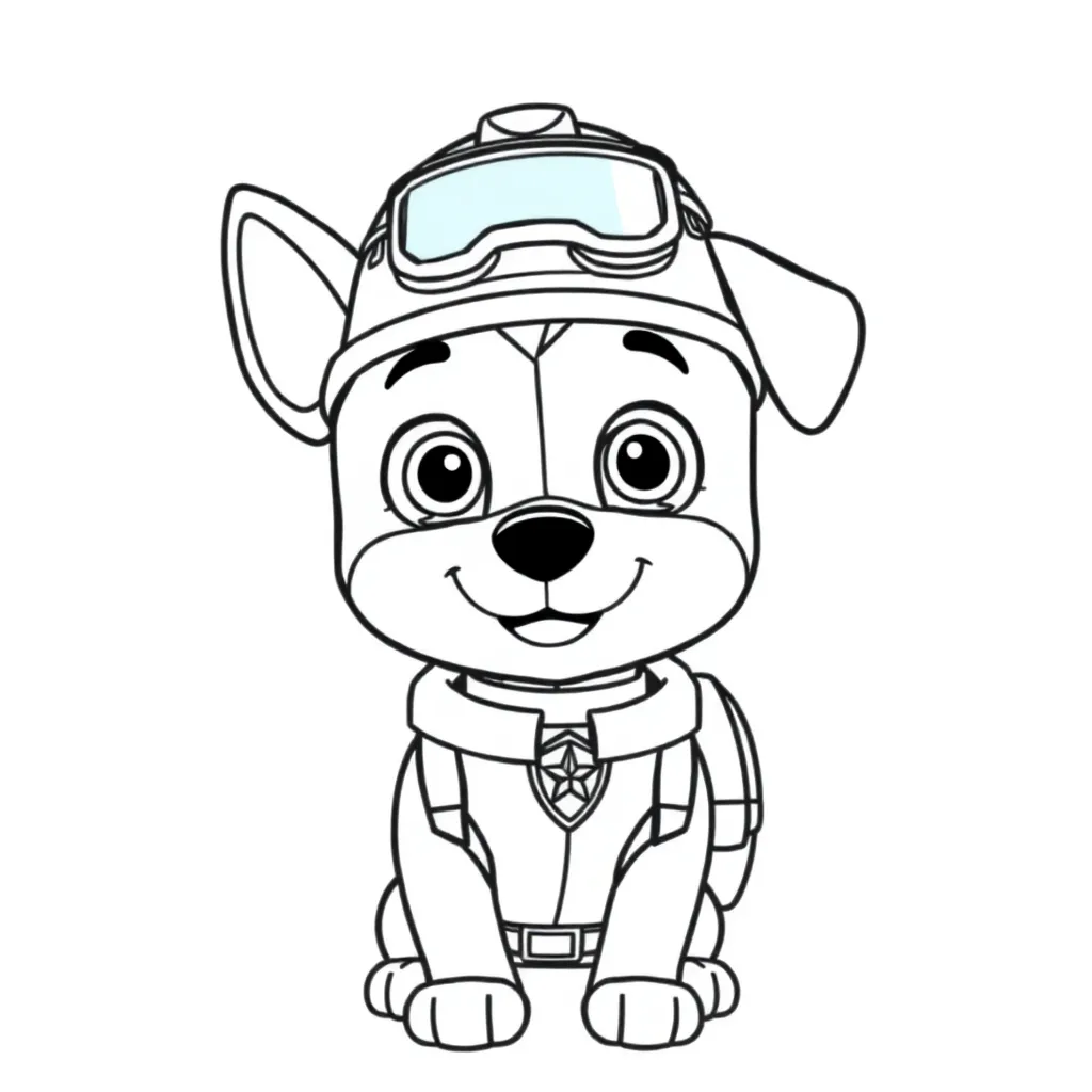 Paw Patrol Helden Avontuur Kindertekening Rescue coloring page for children