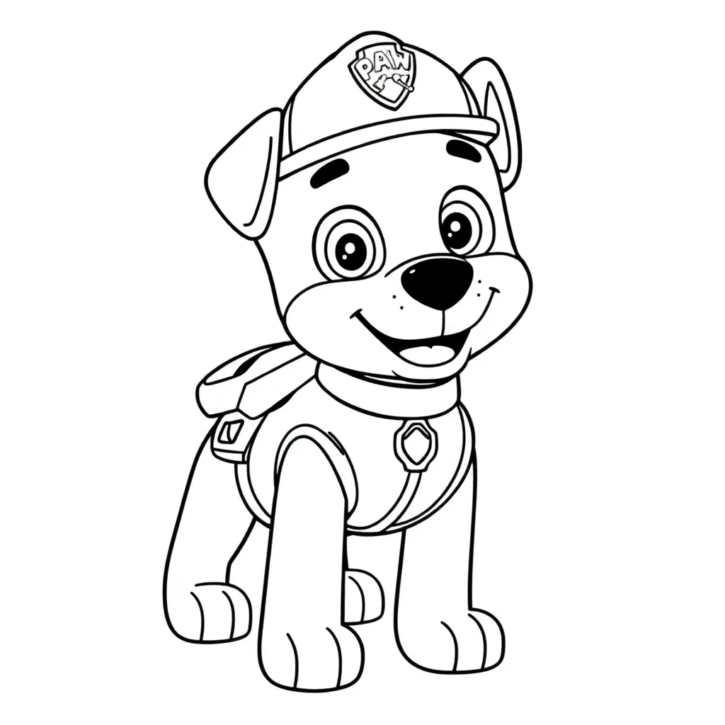 Paw Patrol Helden Avontuur Kindvriendelijk Cartoon coloring page for children