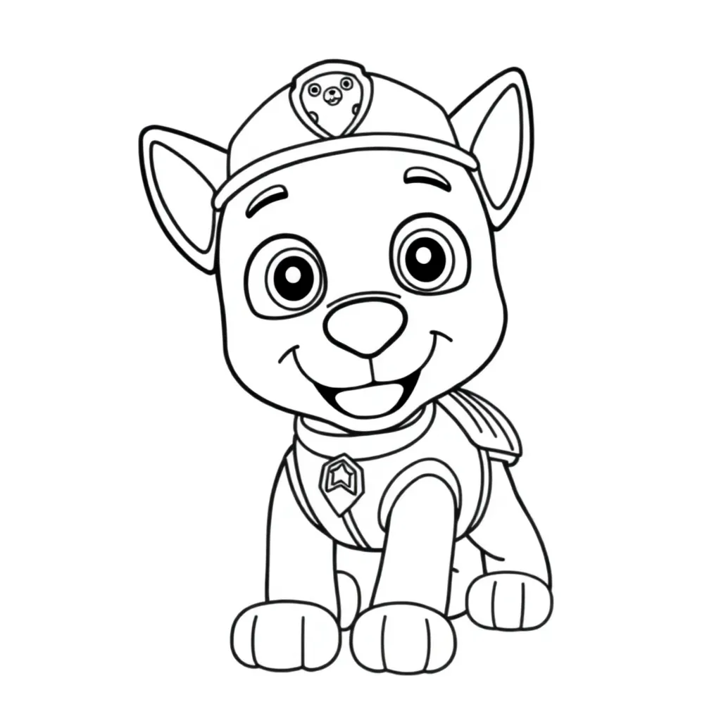 Paw Patrol Helden Avontuur Kindvriendelijk Cartoon coloring page for children