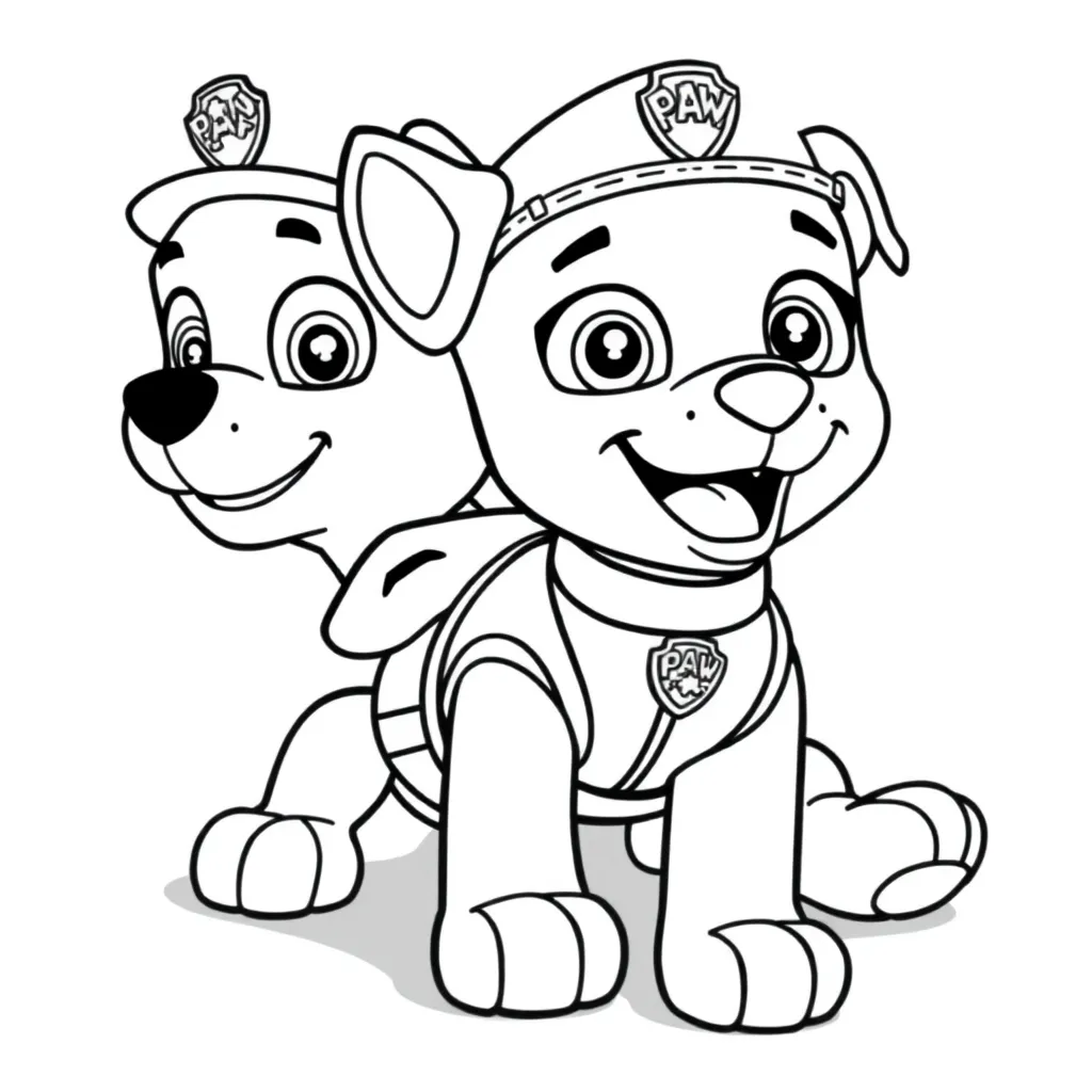 Free Paw Patrol Heroes Rescue Team Adventure Coloring Pages for Kids