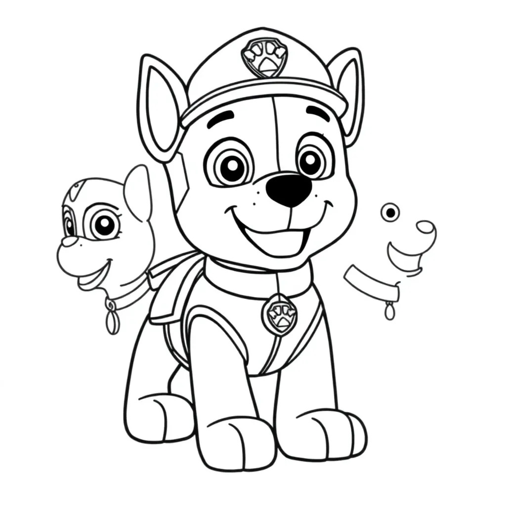 Paw Patrol Honden Avontuur Redding Cartoon coloring page for children