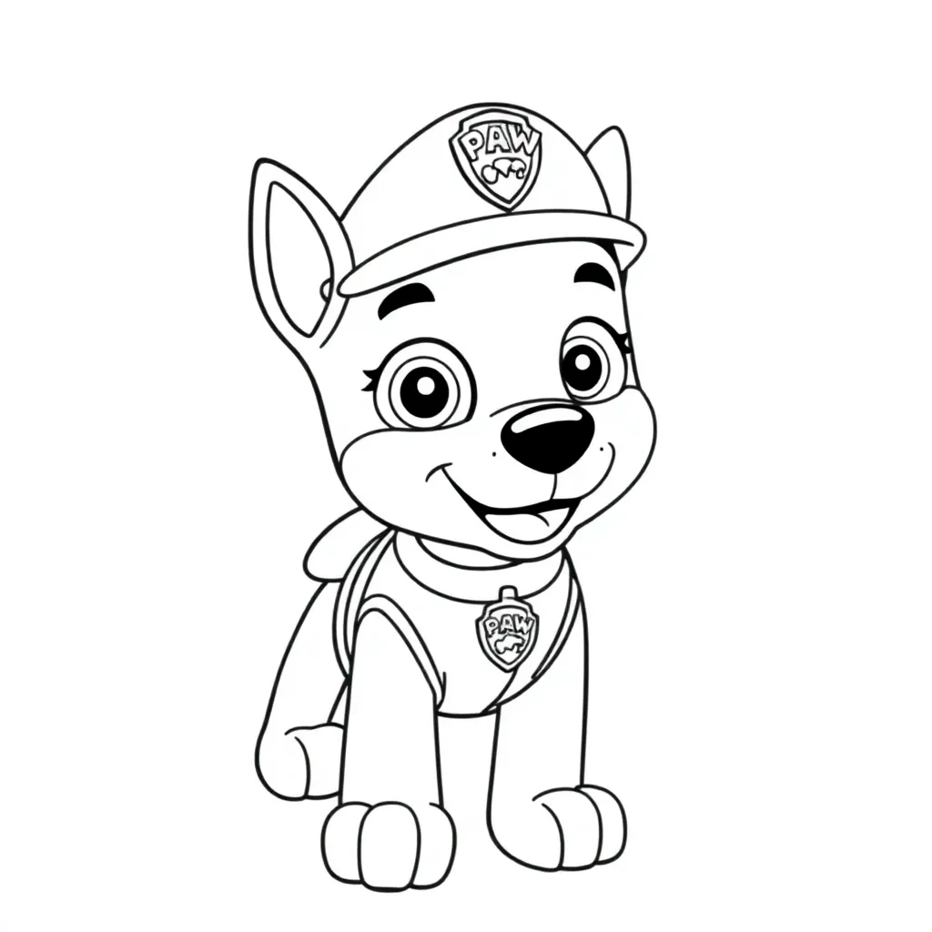 Paw Patrol Honden Avontuur Reddingsteam Cartoon coloring page for children