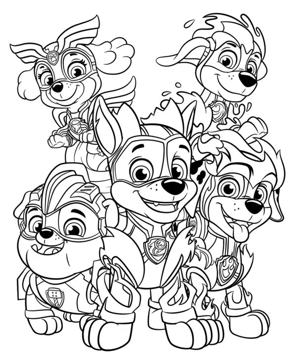 PAW Patrol Mächtige Welpen coloring page for children