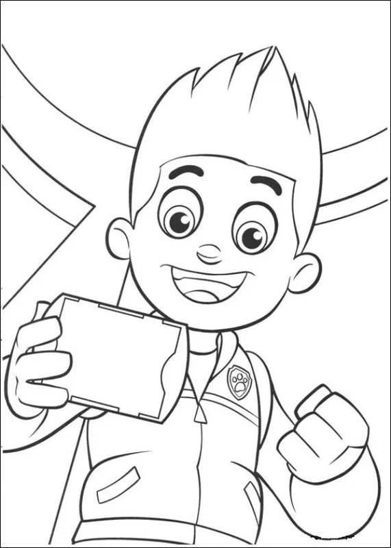 PAW Patrol Ryder coloring page for children