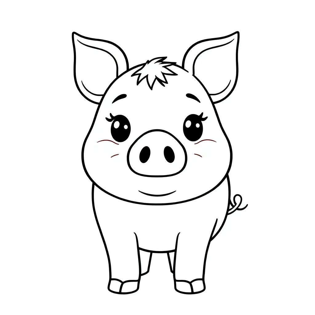 Peppa Varken Cartoon Kindertekening Vrolijk coloring page for children