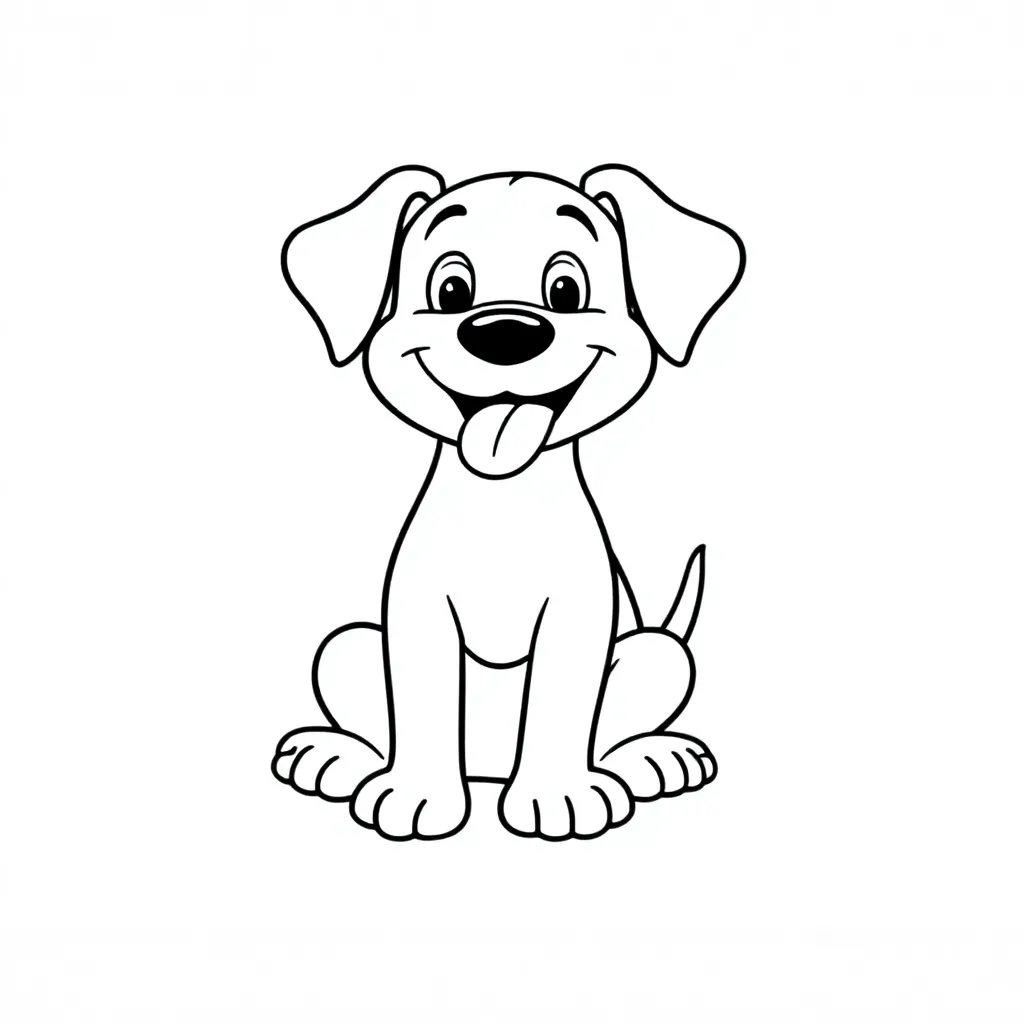 hond kleurplaat voor kinderen