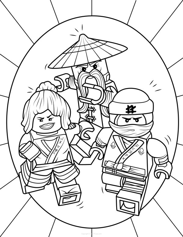 Personajes De Ninjago coloring page for children
