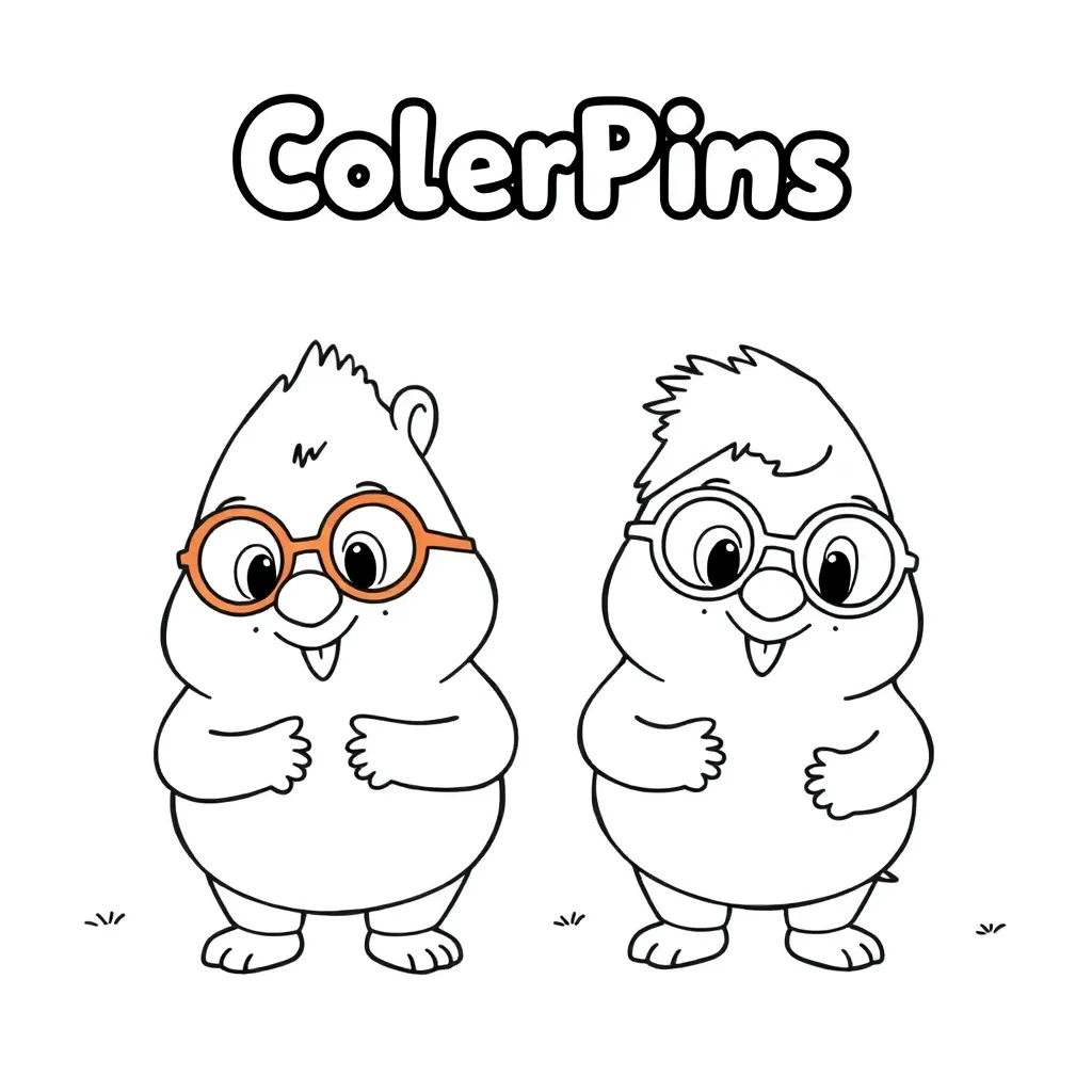 Petkins Dieren Knuffels Schattig Vrolijk coloring page for children