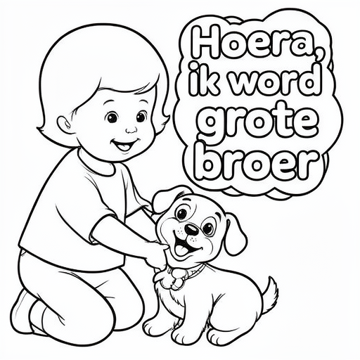 Peuter met klein hondje