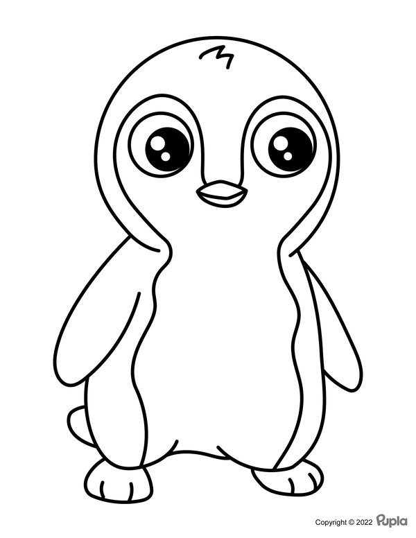 Pinguin Makkelijk Schattig coloring page for children