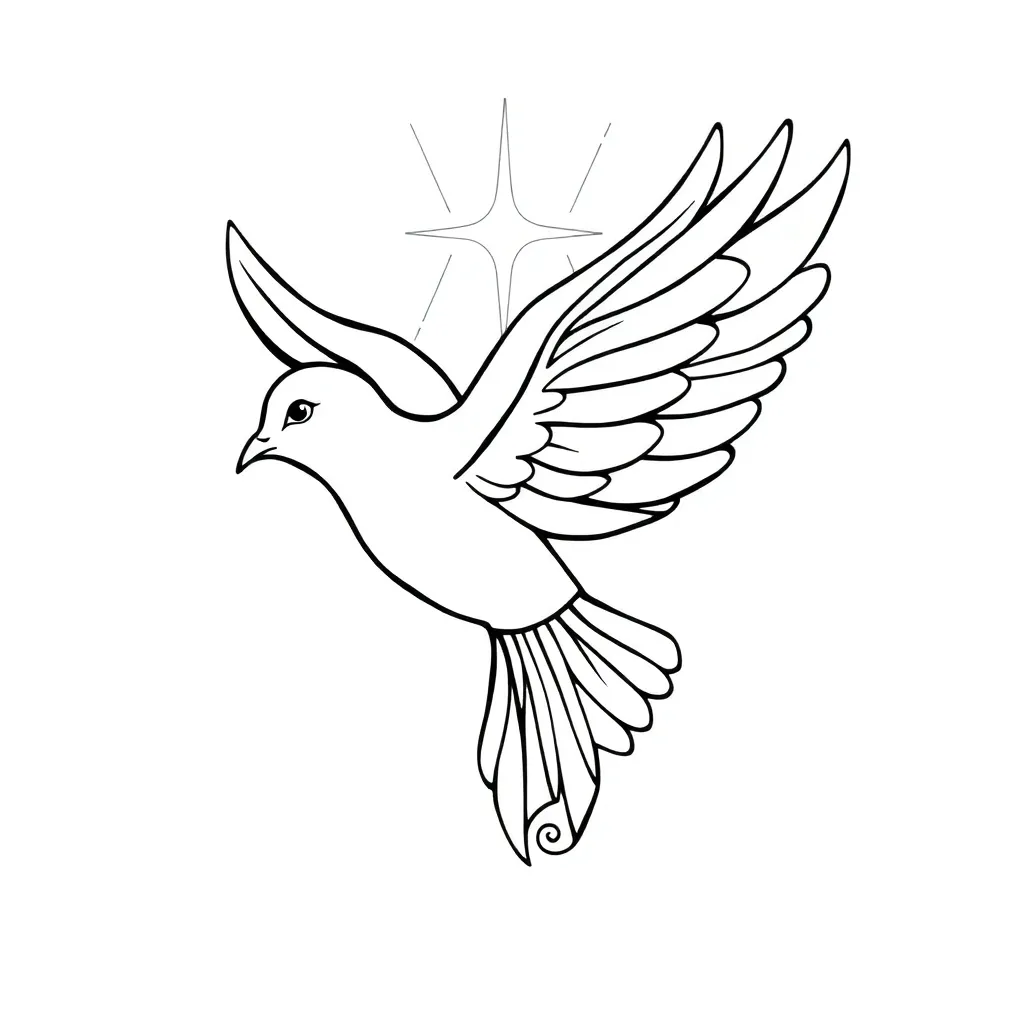 Pinksteren Christelijk Religieus Bijbels Feest coloring page for children