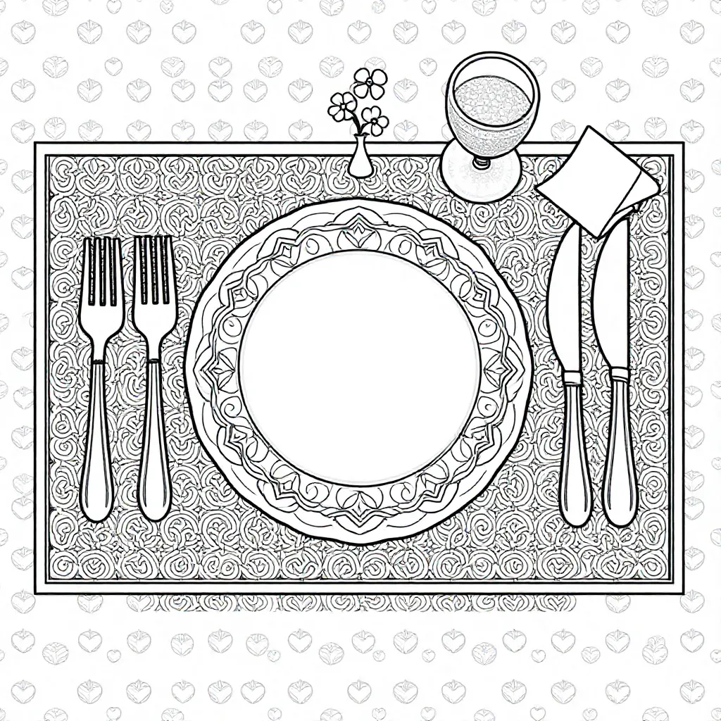 placemats coloring page for children
