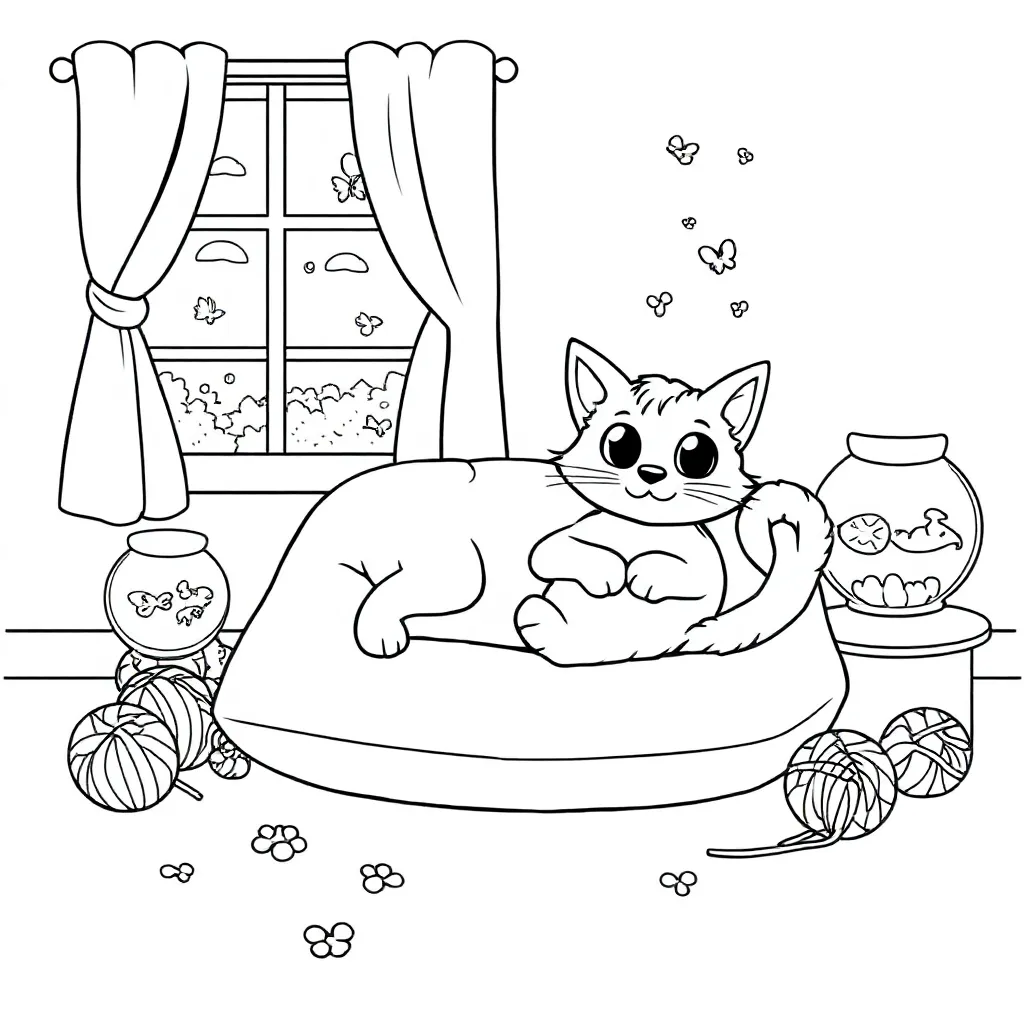 Poes coloring page for children