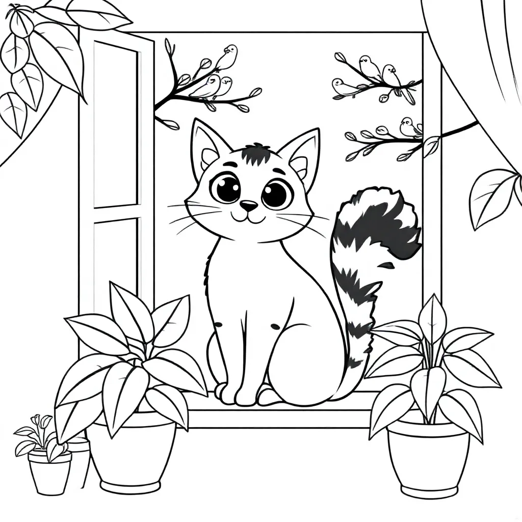 Poes coloring page for children