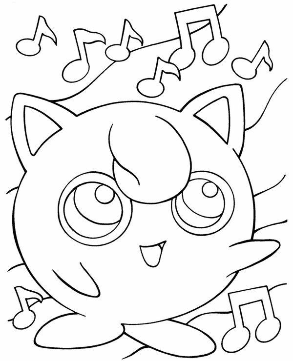 Pokémon Jigglypuff coloring page for children