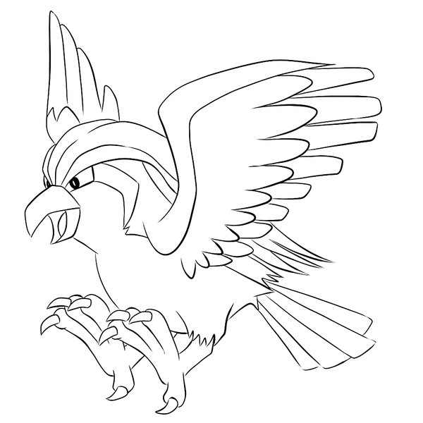 Pokemon Pidgeot coloring page for children