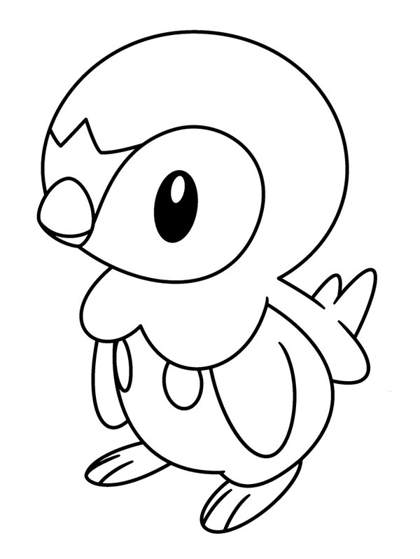 Pokémon Piplup coloring page for children