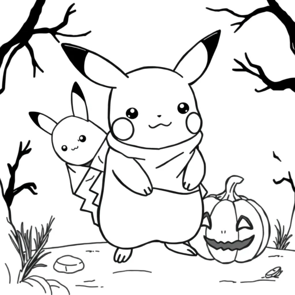 Pokemon Spook Fantasie Creatief Inkleuren coloring page for children