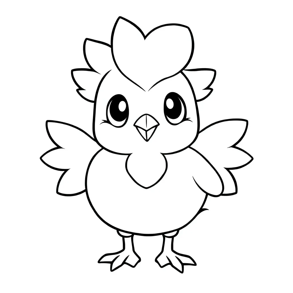Pokemon Torchic Kindertekening Avontuur Schattig coloring page for children
