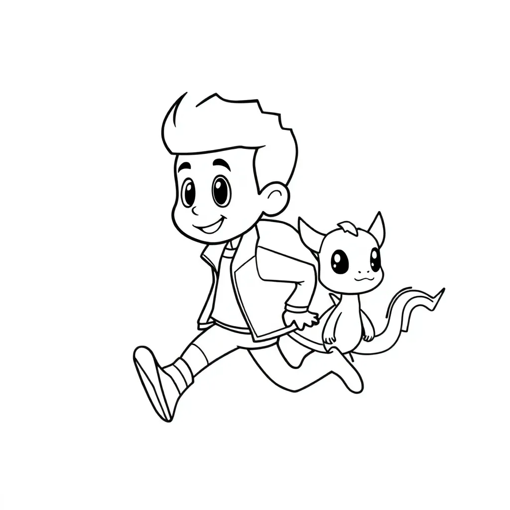 Pokemon Trainer Elektrisch Avontuur Kinderen coloring page for children