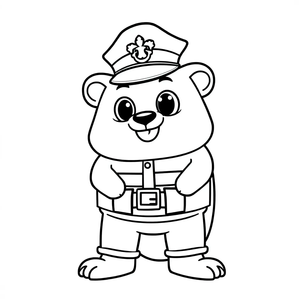 Politie Voertuig Beroep Uniform Veiligheid coloring page for children