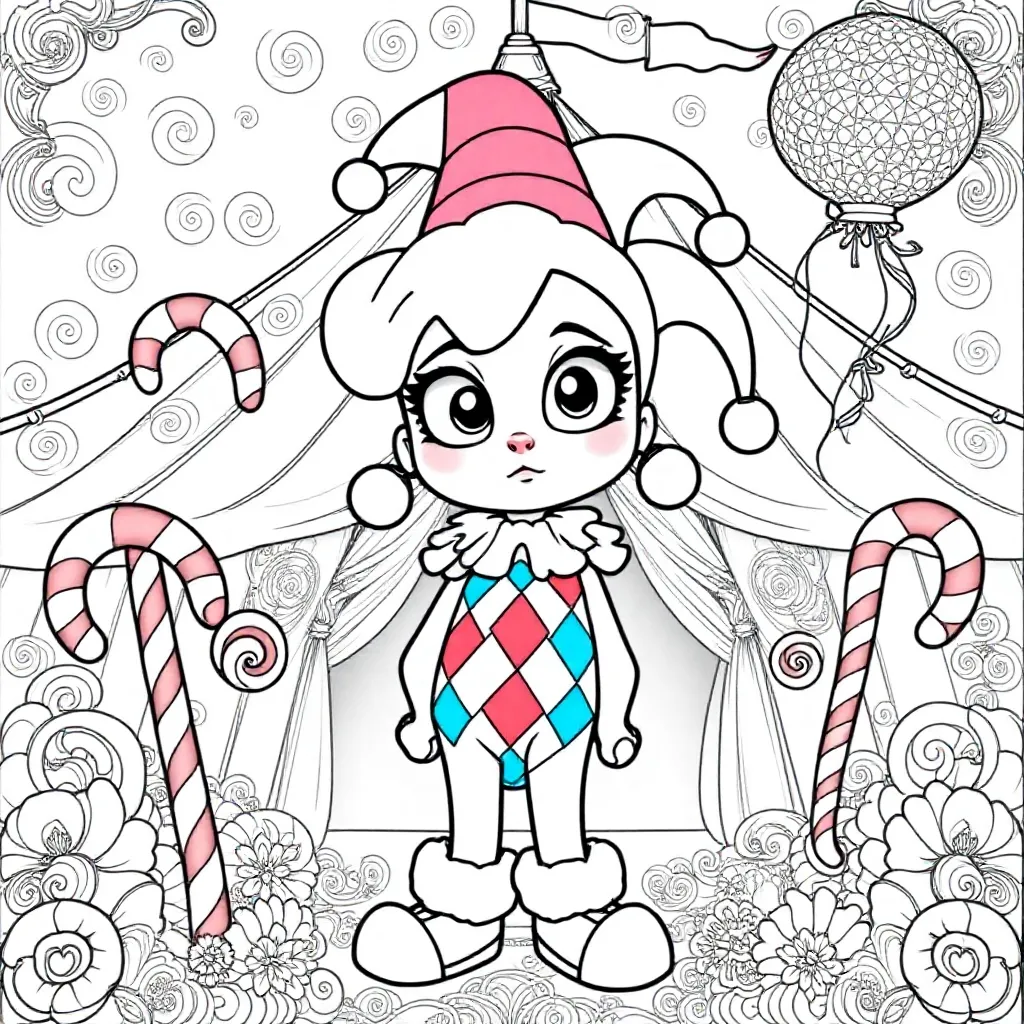 pomni kleurplaat voor kinderen