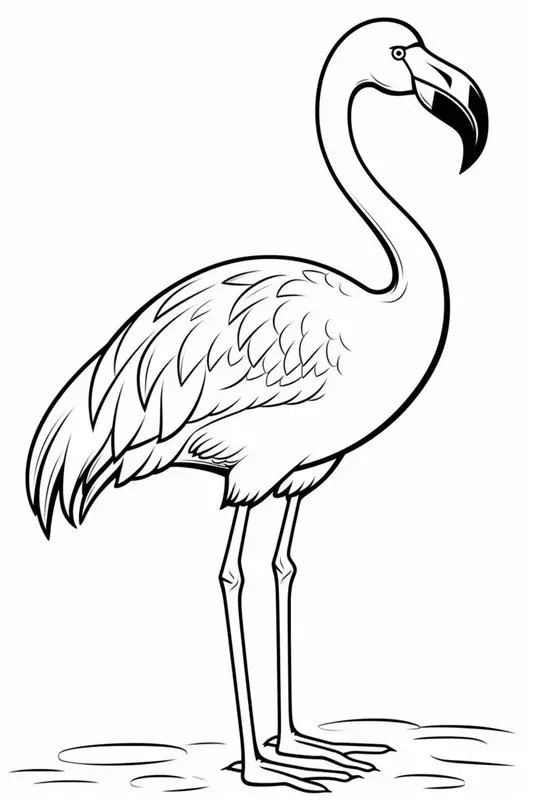 Prachtige Flamingo coloring page for children