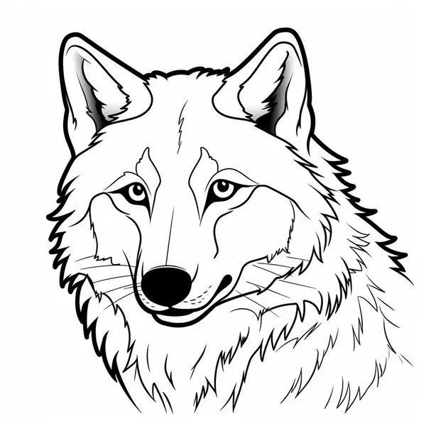 Prachtige Wolvenkop coloring page for children