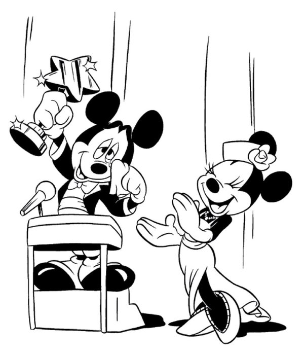 Premio Para Minnie Mouse Y Mickey coloring page for children