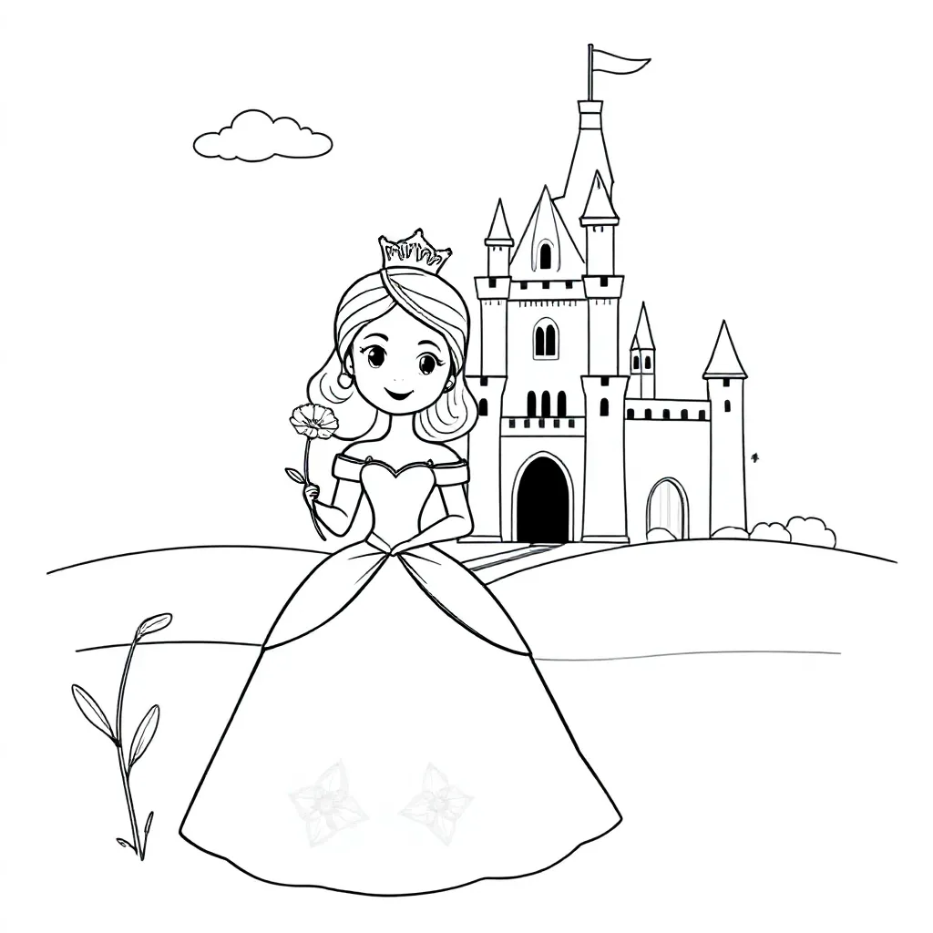 princes kleurplaat voor kinderen